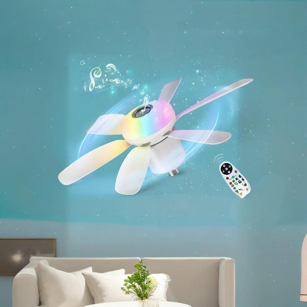 Modern LED Ceiling Fan Light with Remote Control Simple Design Light Fan Ceiling for Bedroom Dining Room Wholesale