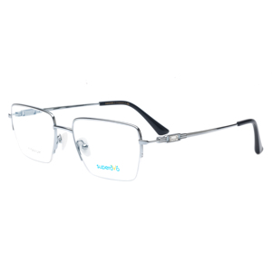 Superovo kính hình chữ nhật NỬA KHUNG Titan nguyên chất siêu nhẹ kim cương Unisex Chống ánh sáng xanh kinh doanh trang trí in họa tiết thông thường - Product Image 1