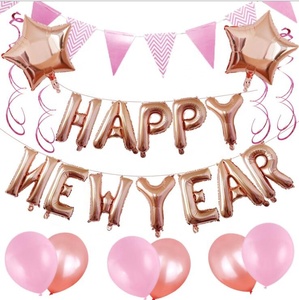 Décoration de fête de bonne année de 16 pouces, ballons en aluminium avec chiffres en or rose et argent pour fête de <span class=keywords><strong>famille</strong></span>, fournitures décoratives pour fête prénatale - Product Image 3