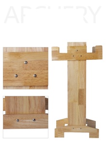 Carcaj <span class=keywords><strong>de</strong></span> flecha <span class=keywords><strong>de</strong></span> madera <span class=keywords><strong>de</strong></span> dos tubos portátil y soporte <span class=keywords><strong>de</strong></span> arco para tiro con arco - Product Image 4