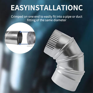 Lakeso HVAC Регулируемый воздуховод локоть 90 градусов HVAC оцинкованный листовой металл - Product Image 5