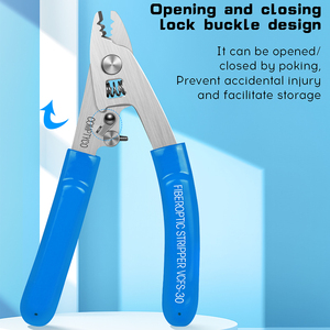 COMPTYCO-Pince à dénuder à <span class=keywords><strong>fibre</strong></span> optique VCFS-30, outil de dénudage de câble FTTH, en acier inoxydable, 3 ports - Product Image 2