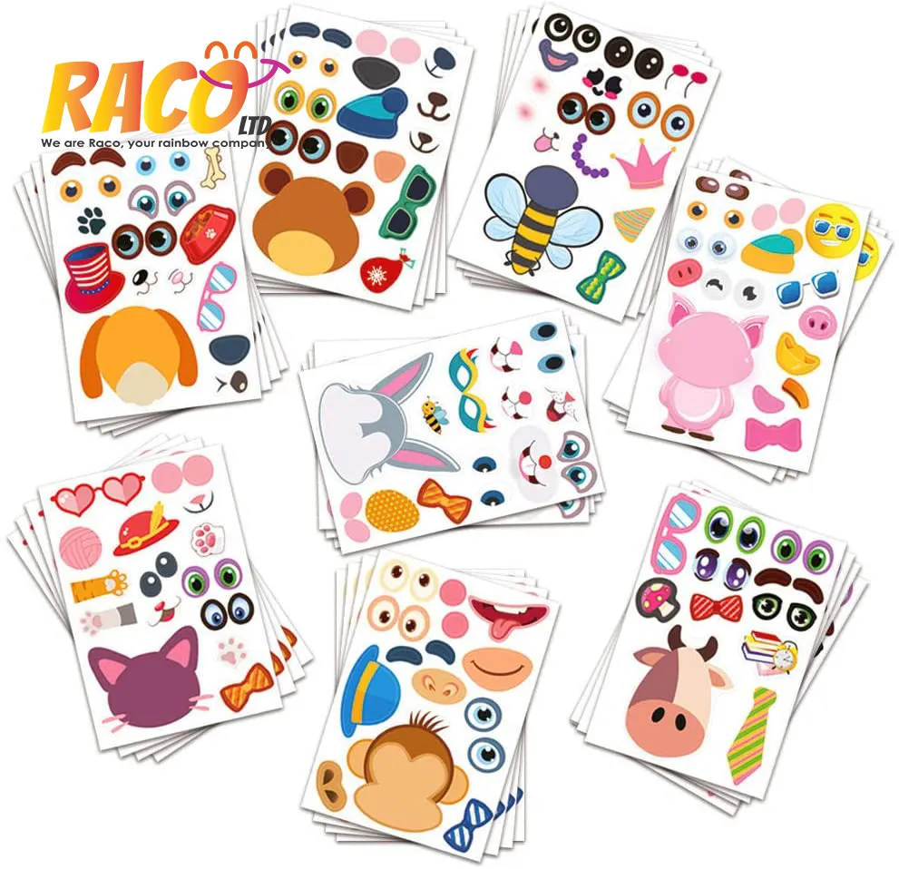 Make Your Own Stickers for Kids Make an Animal Face Stickers, Make Your Own Stickers Decals for Kids