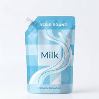 Sachet souple personnalisé avec bec verseur pour boissons, lait, eau, vin et jus, 500 ml et 1 L, vente en gros