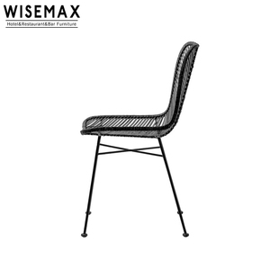 WISEMAX FURNITURE Wholesale Garden Paris Rattan <strong>Bench</strong> Outdoor Indoor PE Rattan Two <strong>Seat</strong> <strong>Dining</strong> <strong>Bench</strong> with Metal Leg Chair - Product Image 5