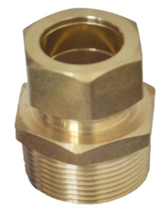 Raccord mâle à compression en laiton sans plomb SAE, pour liquides basse pression, construction forgée, pour carburant, gaz, eau, huile, certifié NSF - Product Image 3