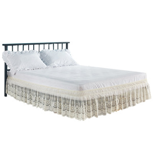 Falda de Cama Individual de Verano, Color Sólido, Estampado de Plantas, 100% Poliéster, 200 Hilos, Cubrecama Elástico Desechable, Venta al por Mayor - Product Image 1