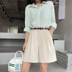 Completo Blazer e Shorts da Donna a Vita Alta, Slim Fit, Casual, Elegante, Comodo, Traspirante, alla <span class=keywords><strong>Moda</strong></span>, Leggero, Chic per Ufficio e <span class=keywords><strong>Lavoro</strong></span> Quotidiano - Product Image 6