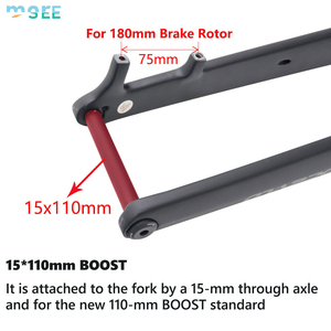 SeeMore-<span class=keywords><strong>Fourche</strong></span> rigide rigide tout-terrain en fibre de carbone, axe traversant traversant, 15x27.5mm, routage interne des câbles, 110/<span class=keywords><strong>29</strong></span> pouces - Product Image 4