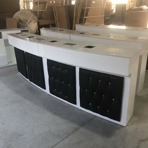 Muebles de Salón de Uñas de Diseño Empresarial Moderno y Especial, Mesa de Manicura al por Mayor con Función de Recolección de Polvo - Product Image 1