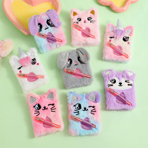 دفتر ملاحظات صغير A3 للأطفال مطبوع عليه قطط وكلاب لطيفة مع جيب للقلم، هدية محمولة للطلاب ومذكرات يومية - Product Image 1