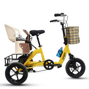 Triciclo Elettrico Pieghevole Leggero da 14 Pollici per Adulti/Anziani, Motore da 350W e Batteria da 48V10AH, E-Bike Cargo Pieghevole, Certificato DOT - Product Image 5