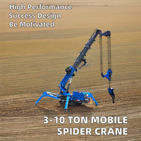 Mini-grue araignée mobile américaine de 8 tonnes avec flèche articulée électrique de 16 m pour la construction