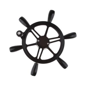 Vintage antico 380mm Dia 3/4 rastremato nave/barca ruota con 6 raggi pomello parti e accessori - Product Image 1