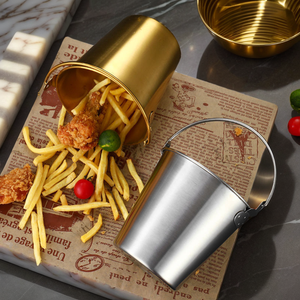 Secchiello Refrigerante Coreano in Acciaio Inox da 0,7/1/1,8L per Birra, <span class=keywords><strong>Vino</strong></span>, Snack e Bevande - Resistente e Portatile - Product Image 1