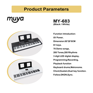 MY MUSIC MY-683 Portable Digital Piano <strong>Electronic</strong> <strong>Keyboard</strong> 61 Keys Musical Instruments <strong>Electronic</strong> Organ on Sale - Product Image 4