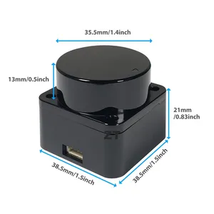 Paling Mini 2d/3d 360 Dalam Ruangan Slam dan Kecepatan Rendah DTOF Lidar Sensor 12M Panjang 10000H Seumur Hidup untuk Robot Laser Sensor Lidar Scanner