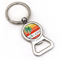 Vente en gros en alliage de zinc avec logo personnalisé ouvre-bouteille de bière en métal porte-clés feuille personnalisée Bahamas souvenir peut en forme de porte-clés avec drapeau