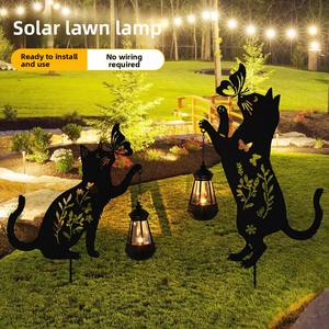 Impermeabile all'aperto dissuasore solare <span class=keywords><strong>da</strong></span> giardino con paletto in metallo Silhouette decorazione <span class=keywords><strong>da</strong></span> cortile alimentato a batteria - Product Image 6