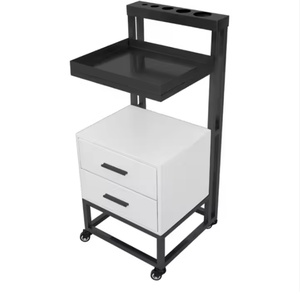 Chariot de barbier moderne de haute qualité en métal plaqué or à plusieurs tiroirs, taille personnalisée - Product Image 6