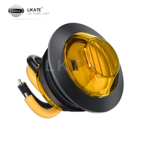 Feu de position latéral LED LKT Factory 3/4 po, type balle, ambre/rouge, pour camion, remorque, camping-car, rond, étanche IP65, 300LM