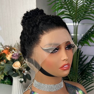 Hot Selling 360 Lace Kinky Curly Glueless Wig 100% Remy Human Hair Brazilian 200% Density Pre Plucked No Shedding - Product Image 4