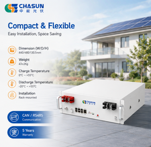 แบตเตอรี่ลิเธียม Chasun <span class=keywords><strong>HOPE</strong></span> 5.0L-B1 5kWh 51.2V LiFePO4 98% DoD 6000 รอบการใช้งาน ระบบโซลาร์เซลล์แบบไฮบริดติดผนังออลอินวันสำหรับบ้าน - Product Image 2