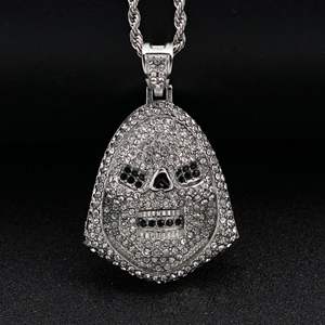 Hip Hop Punk sombrero de la muerte cráneo impermeable deslustre libre 316l Acero inoxidable moda joyería colgante collares para hombres hombre - Product Image 5