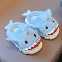 Nouveau automne et hiver mignon dessin animé enfants doux chaud anti-dérapant unisexe extérieur léger fourrure fourrure en peluche pantoufles