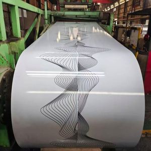 เหล็กม้วนเคลือบสีพิมพ์ลาย PPGI PPGL เหล็กม้วนเคลือบสีก่อนพ่นสี Z275 แผ่นหลังคาโลหะม้วน - Product Image 3
