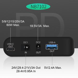 Xách tay Sạc máy tính xách tay 22400mAh ngân hàng điện với DC 24/19/5V và USB-C 5/9/12/15/20V đầu ra cho máy tính xách tay, máy tính xách tay - Product Image 4