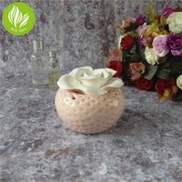 Ensemble de cadeau de diffuseur en pierre d'arome de fleur en céramique faite à la main pour des bougies et des accessoires de parfum