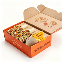 Boîte d'emballage mexicaine personnalisée à bas prix pour wraps, boîte vide en papier de qualité alimentaire pour tacos avec sauce à tremper