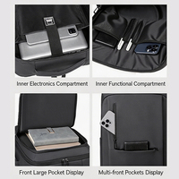 Sac à dos multifonctionnel pour ordinateur portable, personnalisable avec logo, idéal pour les voyages d'affaires, durable, décontracté, pour étudiants, avec port USB