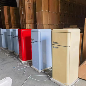BCD-208L Colorful Double Doors Refrigerator Keep Fresh and <b>Freezer</b> Cheap Price Compact Size Office and Hotel Use 220v50hz M - Product Image 1