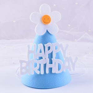 Chapeau de fête en feutre non tissé, inspiré d'Instagram, pour la décoration créative DIY du premier anniversaire de bébé avec texte Joyeux Anniversaire - Product Image 6