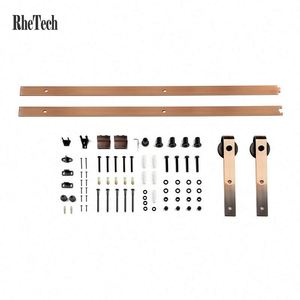 ชุดอุปกรณ์ฮาร์ดแวร์ประตูบานเลื่อนแบบโบราณ WEKIS M00002 สีทองแดง สำหรับงาน DIY ดีไซน์ทันสมัยสำหรับเชิงพาณิชย์ ติดตั้งง่าย พร้อมสกรู แข็งแรงทนทาน - Product Image 3