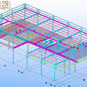 Hochhaus bau Vorgefertigte Stahl konstruktion Einkaufs zentrum Supermarkt Werkstatt gebäude ISO 9001 zertifiziert - Product Image 3