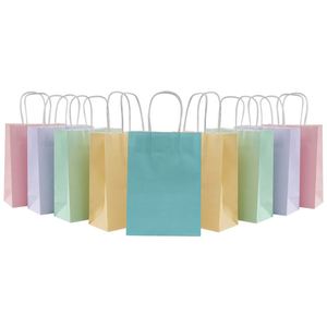 Sacs en papier kraft blancs de haute qualité avec logo imprimé personnalisé et poignée pour le shopping - Product Image 4