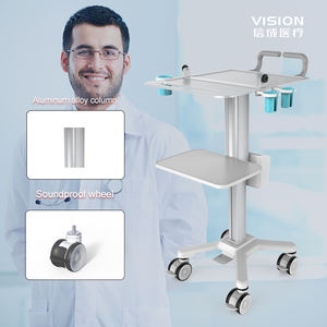 आधुनिक अस्पताल एल्यूमीनियम डेंटल क्लिनिक मेडिकल कंप्यूटर कार्ट ट्रॉली चल और समायोज्य - Product Image 3