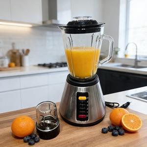 Licuadora eléctrica 2 en 1 de 1.6L de acero inoxidable con molinillo para uso en la cocina - Product Image 4