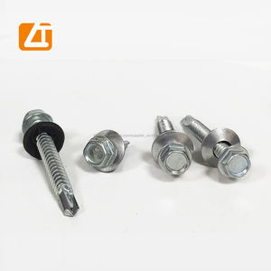 Buen <span class=keywords><strong>precio</strong></span> amarillo o blanco zincado galvanizado <span class=keywords><strong>punta</strong></span> <span class=keywords><strong>broca</strong></span> hexagonal cabeza autoperforante tornillos con arandela - Product Image 5