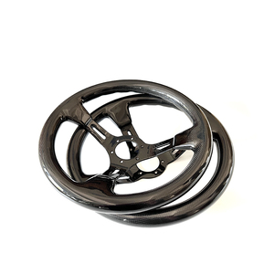 <span class=keywords><strong>Volant</strong></span> de voiture de course universel brillant en fibre de carbone véritable 350mm 320mm - Product Image 1