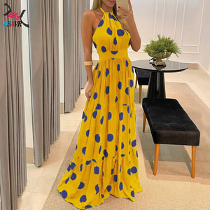 Vestido Maxi Casual de Verano 2025, Estampado Floral, Estilo Bohemio Vintage, Espalda Descubierta, para Mujer, en Oferta - Product Image 2
