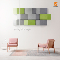 Panel Akustik Serat Poliester Modern 600mm*600mm*9mm/12mm dengan NRC Tinggi, Ramah Lingkungan, Peredam Suara, Panel Dinding Akustik Daur Ulang