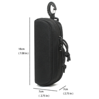 Estuche Rígido Táctico Personalizable para Gafas, de Nailon, para Exteriores, Bolsa de Almacenamiento de Accesorios Molle, Portátil y Duradero, Canaan YJB-002