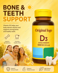 Cápsulas de Vitamina D3 en Gel Suave, Marca Privada, para Apoyo Inmunológico y Óseo, OEM, ODM, Venta al Por Mayor, Suministro de Fábrica con Certificación GMP - Product Image 2