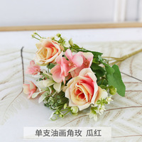 Fournisseur de fleurs artificielles, bouquet de fleurs en soie, fausses roses pour décoration de maison et de bureau de mariage