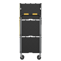 Chariot à outils roulant léger à 3 niveaux avec deux poignées pour garage et atelier