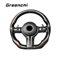 Volant sport amélioré en fibre de carbone et cuir avec éclairage LED pour BMW Série 1-7 (M2/M3/M4/M5/X1-X7)